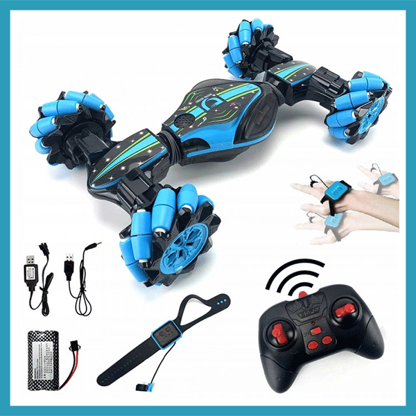 لعبة سيارة كريزي مع جهاز تحكم عند بعد وساعة يد - GoolRC™ RC Stunt Car