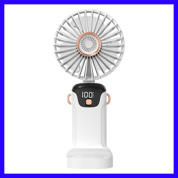 Portable Handheld Fan with LED Display - مروحة محمولة باليد مع شاشة LED