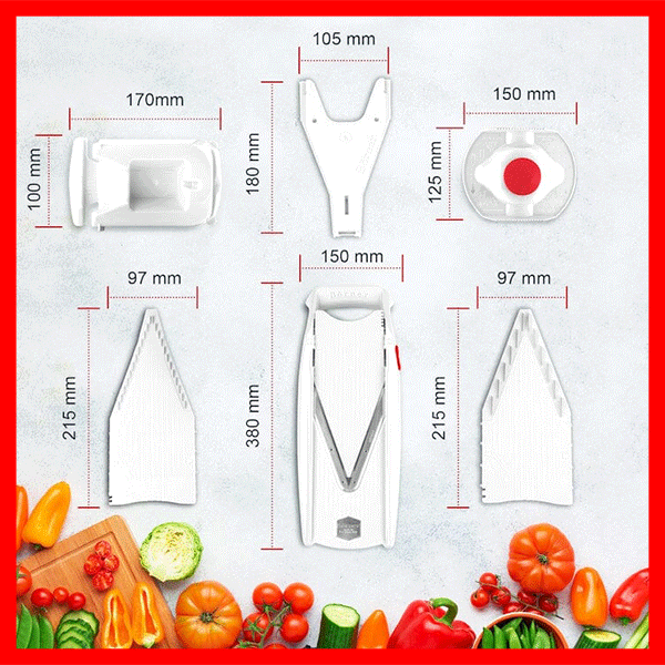 قطاعه المطبخ متعدده الاستخدامات- Vegetable V-Slicer for Slices™