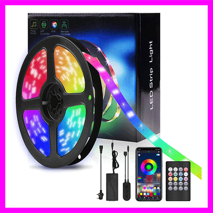 5M LED Strip Lights with Remote أشرطة LED متغيرة الألوان